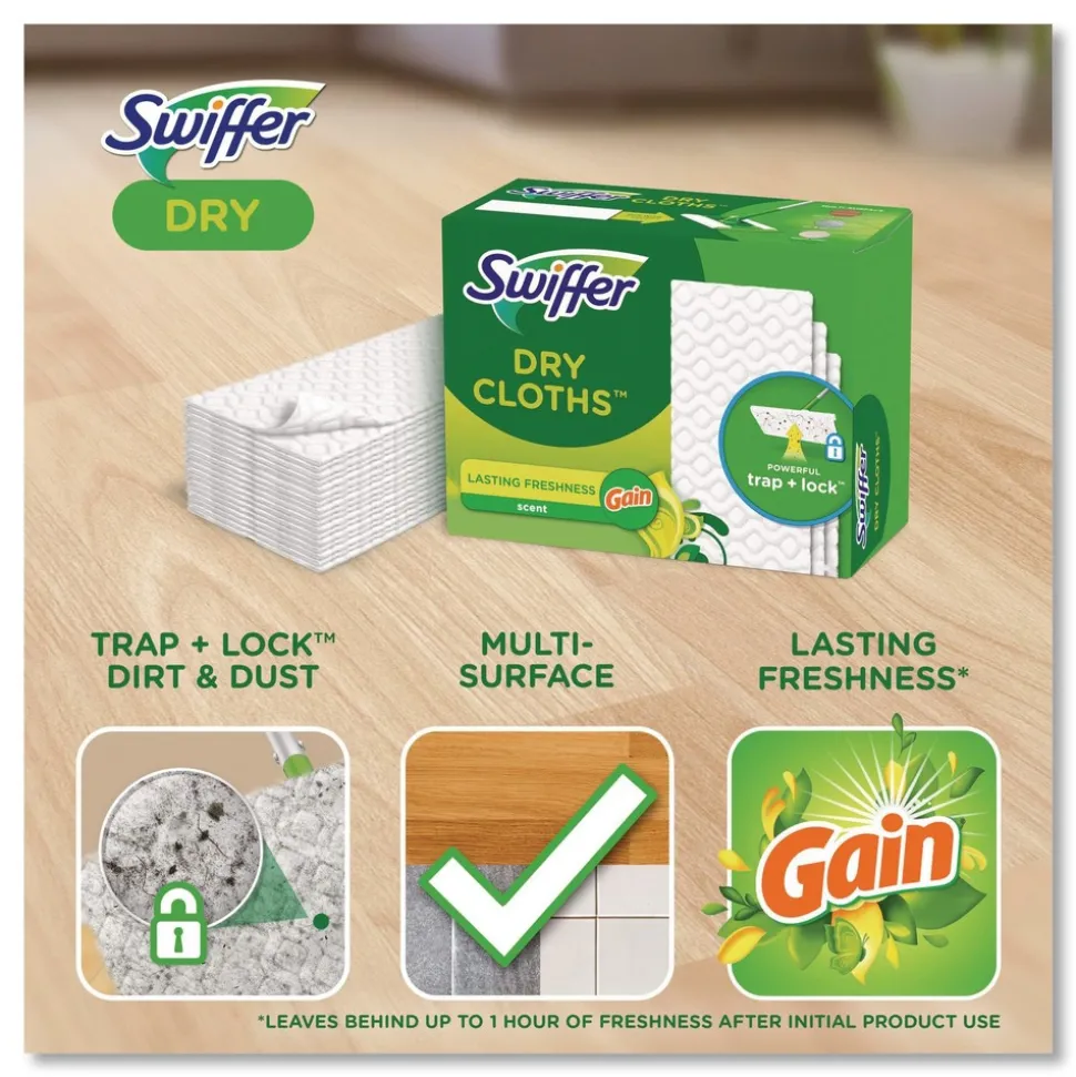 Swiffer 8 x 10.4 Dry Refill Cloths - White (4/Carton)