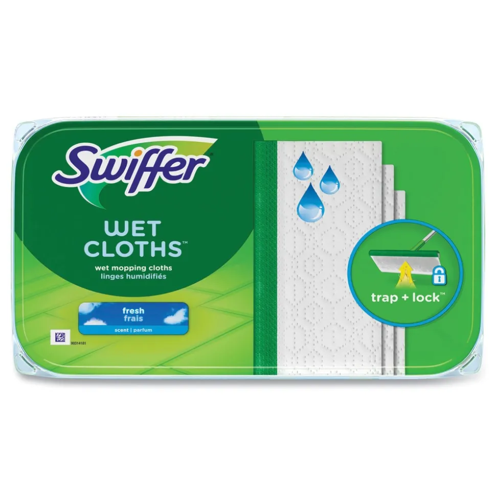 Swiffer 8 x 10 Wet Refill Cloths - Fresh Scent/White (6/Carton)