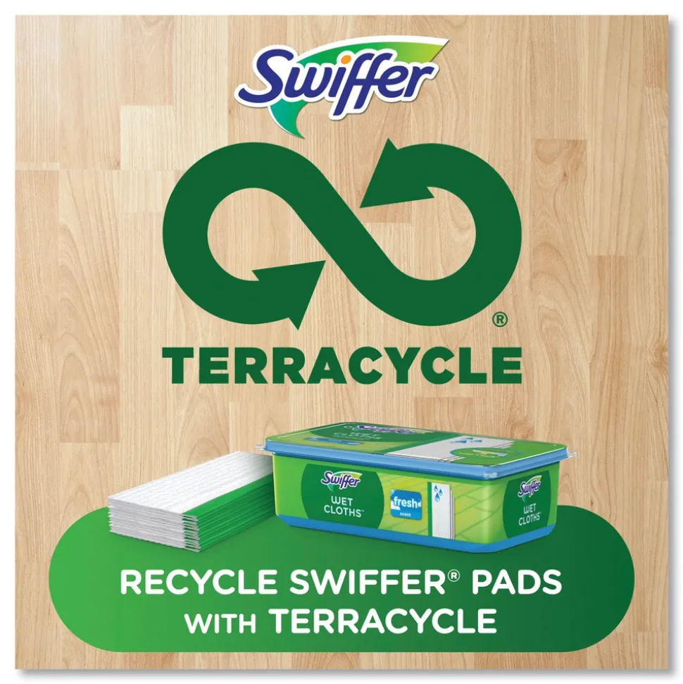 Swiffer 8 x 10 Wet Refill Cloths - Fresh Scent/White (6/Carton)