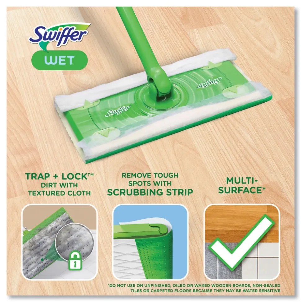 Swiffer 8 x 10 Wet Refill Cloths - Fresh Scent/White (6/Carton)