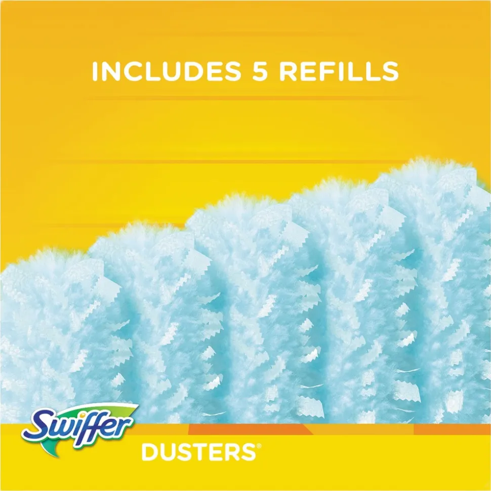 Swiffer Dust Lock Fiber 6 in. Handle Dusters Starter Kit - Blue/Yellow (1-Kit)