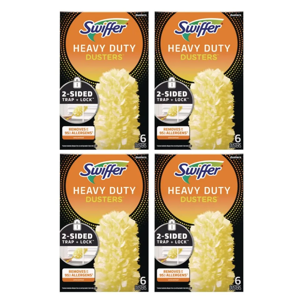 Swiffer Dust Lock Fiber Heavy Duty Dusters Refill - Yellow (24/Carton)