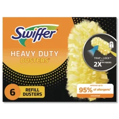 Swiffer Dust Lock Fiber Heavy Duty Dusters Refill - Yellow (24/Carton)