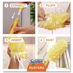Swiffer Dust Lock Fiber Heavy Duty Dusters Refill - Yellow (24/Carton)