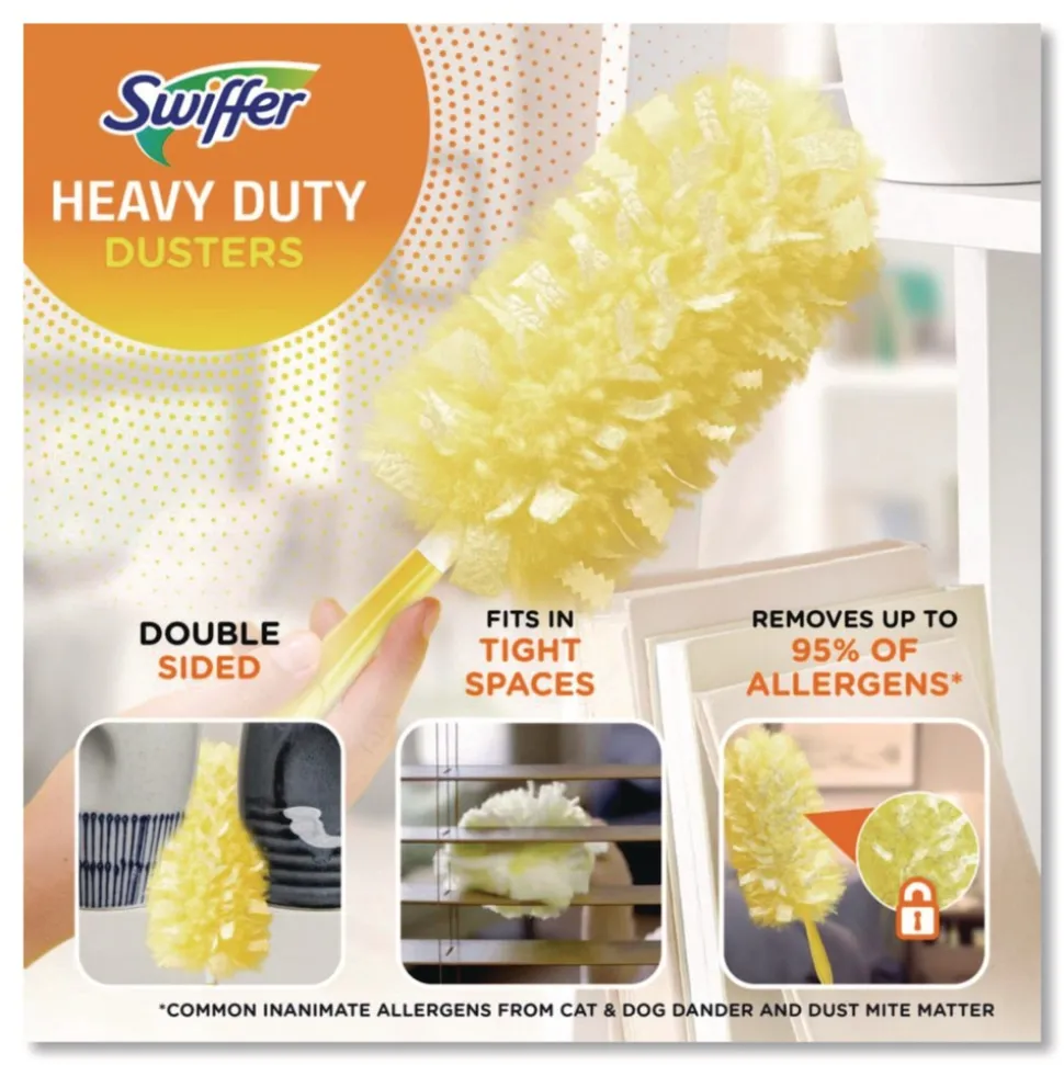 Swiffer Dust Lock Fiber Heavy Duty Dusters Refill - Yellow (24/Carton)