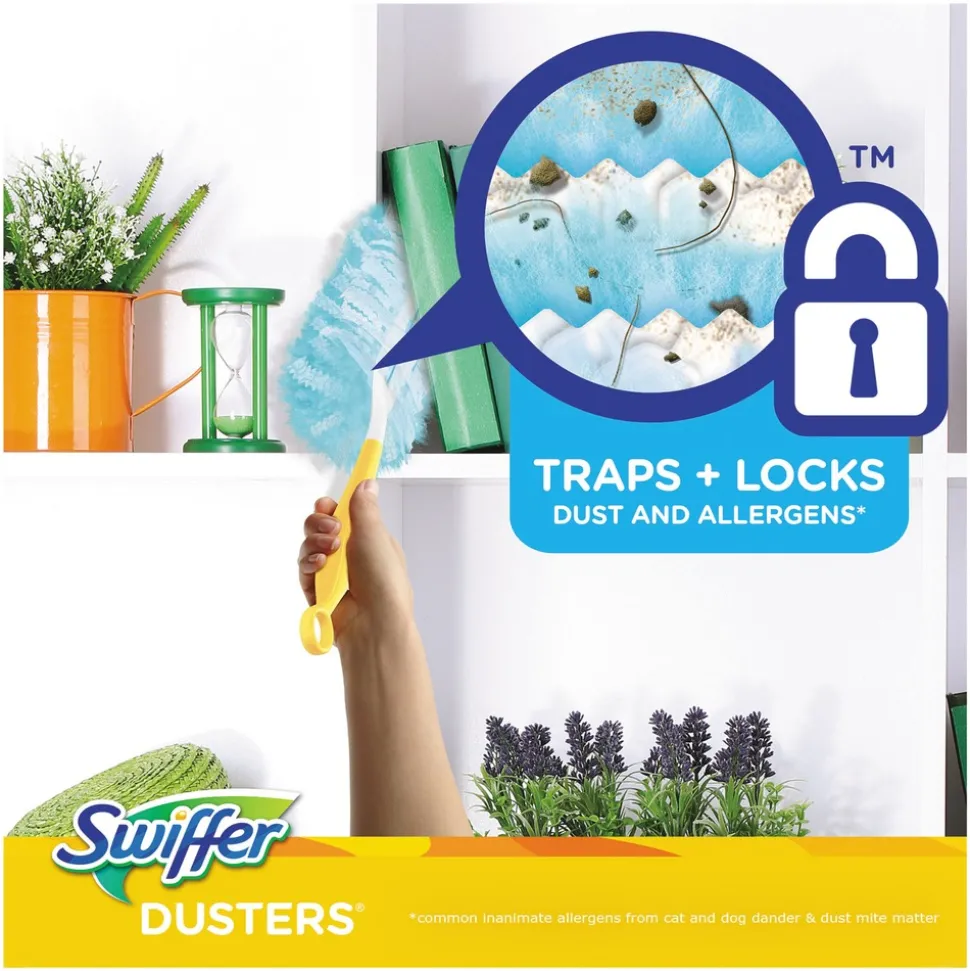 Swiffer Dust Lock Fiber Refill Dusters - Light Blue, Unscented (10/Box)