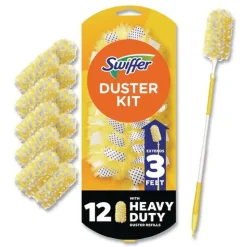 Swiffer Heavy Duty 1 Handle with 12 Duster Refills Starter Kit (1 Kit/Carton)