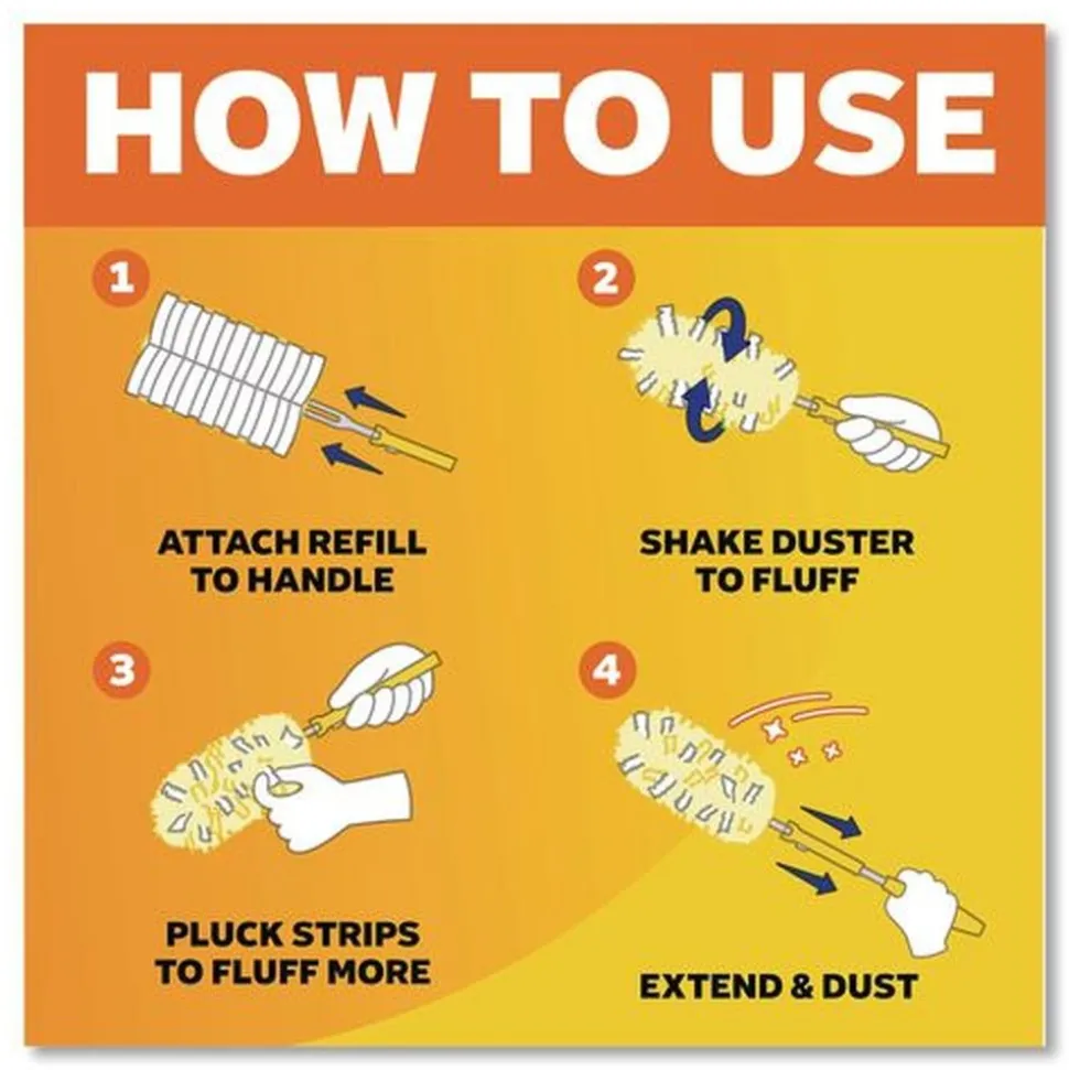 Swiffer Heavy Duty 1 Handle with 12 Duster Refills Starter Kit (1 Kit/Carton)