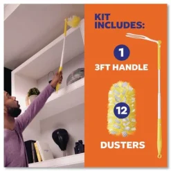 Swiffer Heavy Duty 1 Handle with 12 Duster Refills Starter Kit (1 Kit/Carton)