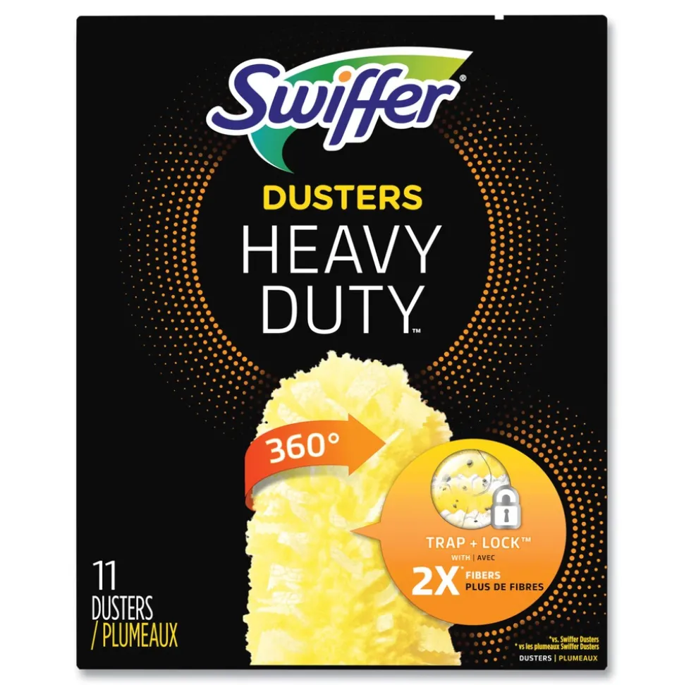 Swiffer Heavy Duty Dust Lock Fiber 2 in. x 6 in. Dusters - Yellow (33/Carton)
