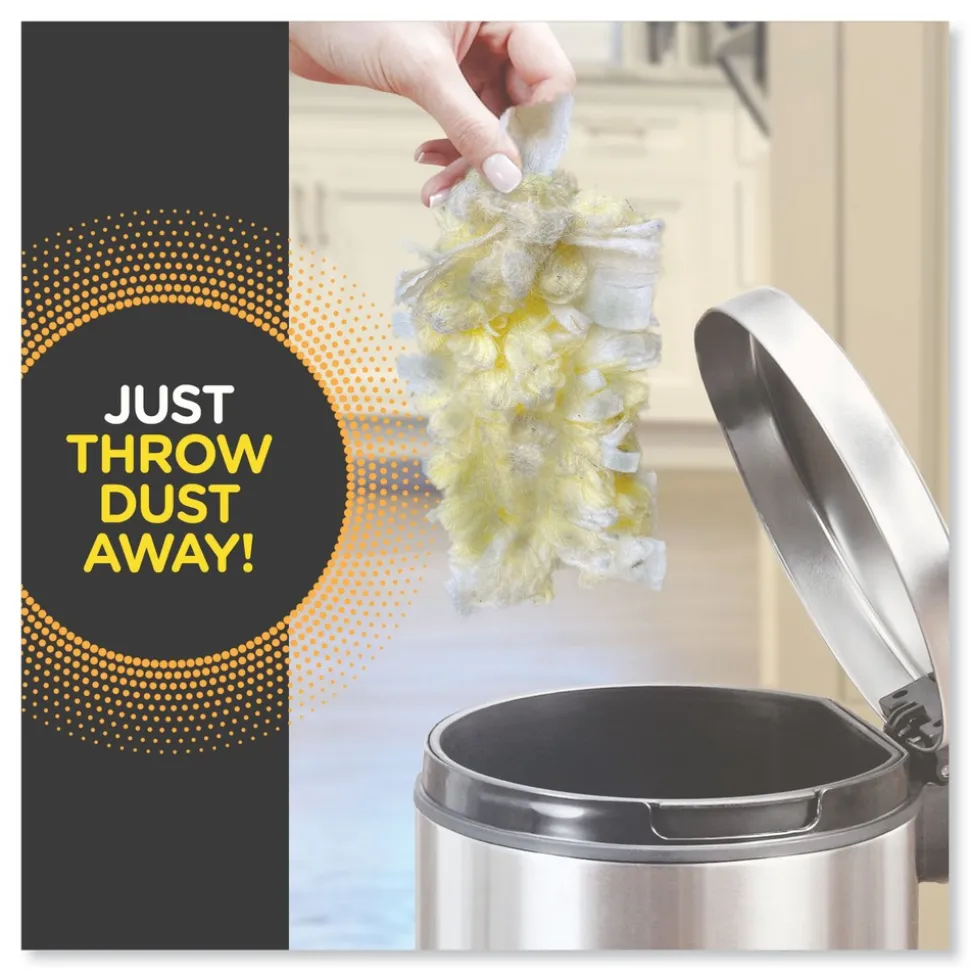 Swiffer Heavy Duty Dust Lock Fiber 2 in. x 6 in. Dusters - Yellow (33/Carton)