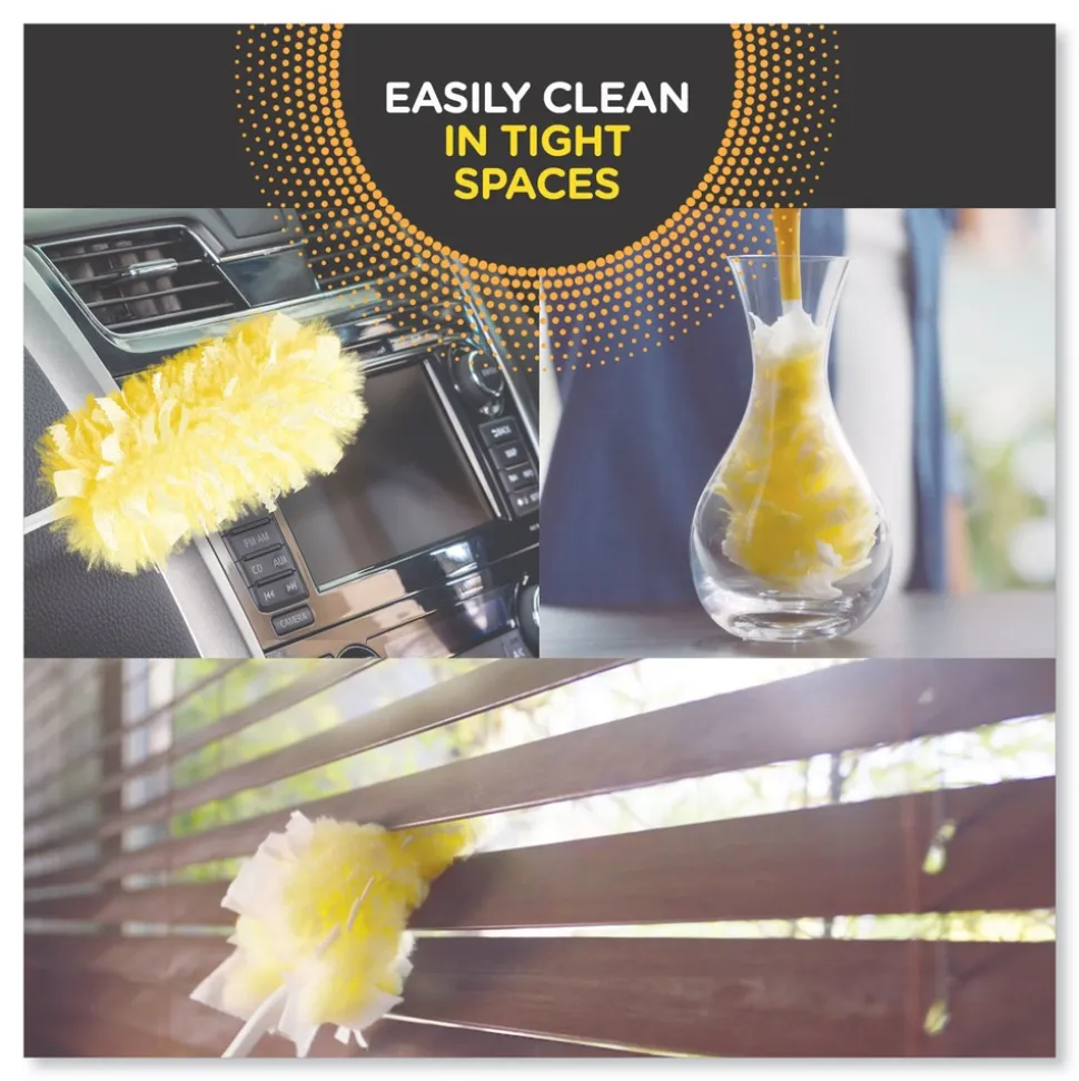 Swiffer Heavy Duty Dust Lock Fiber 2 in. x 6 in. Dusters - Yellow (33/Carton)