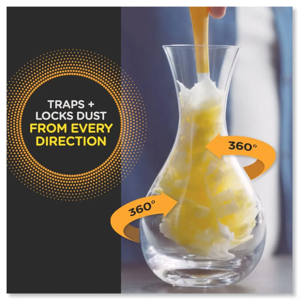 Swiffer Heavy Duty Dust Lock Fiber 2 in. x 6 in. Dusters - Yellow (33/Carton)