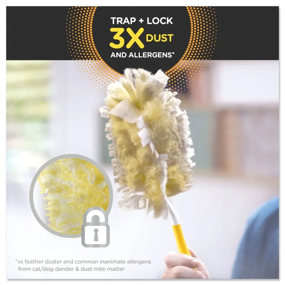 Swiffer Heavy Duty Dust Lock Fiber 2 in. x 6 in. Dusters - Yellow (33/Carton)