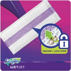 Swiffer WetJet 11.3 in. x 5.4 in. System Refill Cloths - White (24/Box)