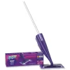 Swiffer WetJet 11.3 in. x 5.4 in. Head Mop Starter Kit with 10 Pads and 1 Cleaner - Silver Handle (1/Carton)