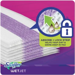 Swiffer WetJet 11.3 in. x 5.4 in. System Cloth Refills - White (24-Piece/Box, 4 Boxes/Carton)