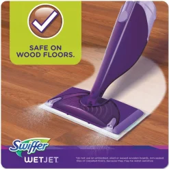 Swiffer WetJet 11.3 in. x 5.4 in. System Cloth Refills - White (24-Piece/Box, 4 Boxes/Carton)