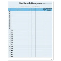Tabbies 8.5 in. x 11 in. Patient Sign-In HIPAA Labels - Blue (125/Pack)