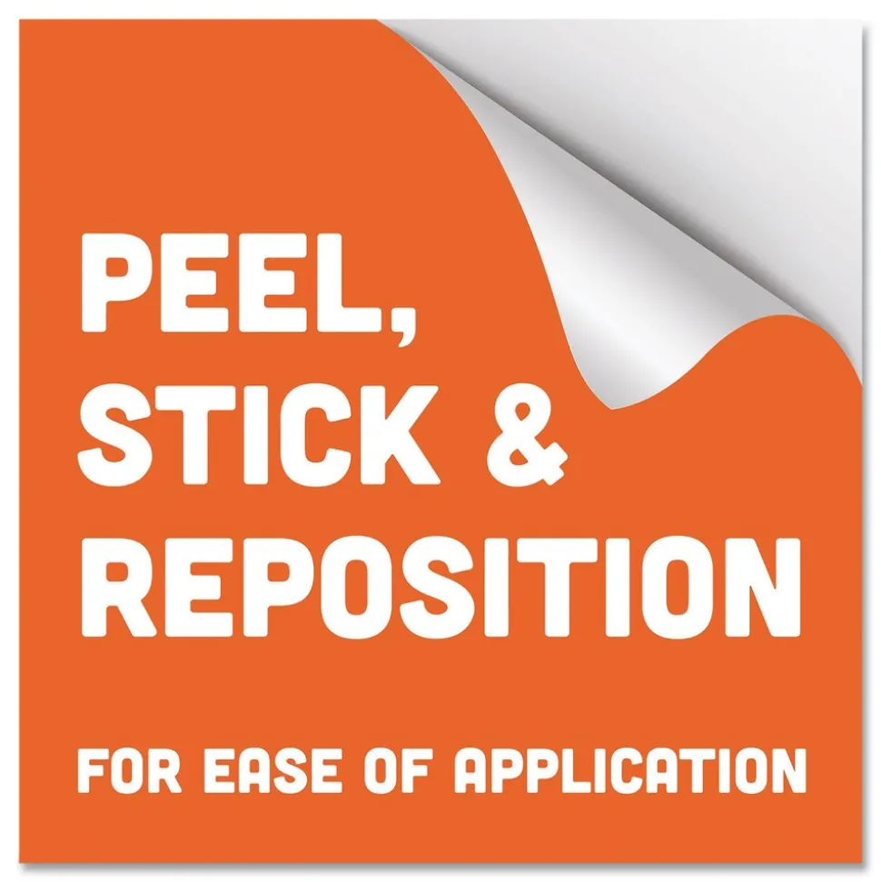 Tabbies BeSafe 9 in. x 6 in. Please Wipe Down All Surfaces You Touch Messaging Repositionable Wall/Door Signs - White (30/Carton)