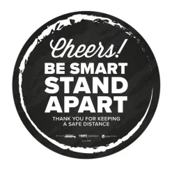 Tabbies BeSafe Messaging 12 in. Floor Decals - Black/White (60/Carton)