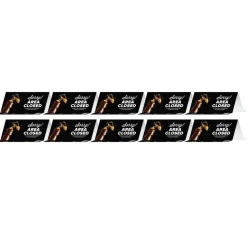 Tabbies BeSafe Messaging 8 in. x 3.87 in. Table Top Tent Card - Black (10/Pack)