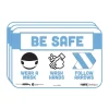 Tabbies BeSafe Messaging 9 in. x 6 in. Education Wall Signs - Blue/White (3/Pack)