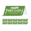 Tabbies BeSafe Messaging 8 in. x 3.87 in. Table Top Tent Card - Green (10/Pack)
