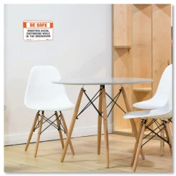 Tabbies BeSafe Messaging 9 in. x 6 in. Repositionable Wall/Door Signs - White (30/Carton)