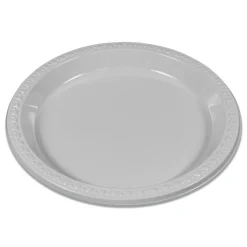 Tablemate 9 in. Diameter Plates Plastic Dinnerware - White (500/Carton)