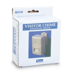 Tatco 2.75 in. x 2 x 4.25 in. Battery Operated Visitor Arrival/Departure Chime - Gray