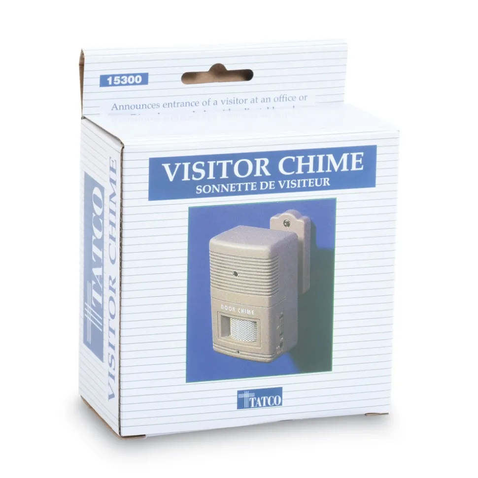 Tatco 2.75 in. x 2 x 4.25 in. Battery Operated Visitor Arrival/Departure Chime - Gray