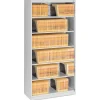 Tennsco 36 in. x 16.5 in. x 63.5 in. 6 Legal/Letter File Shelves Fixed Shelf Enclosed-Format Lateral File for End-Tab Folders - Light Gray