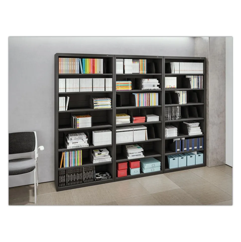 Tennsco 36 in. x 16.5 in. x 63.5 in. 6 Legal/Letter File Shelves Fixed Shelf Enclosed-Format Lateral File for End-Tab Folders - Light Gray