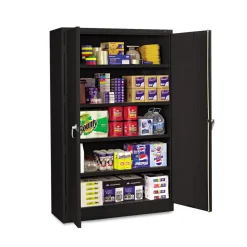 Tennsco 48 in. x 18 in. x 78 in. Assembled Jumbo Steel Storage Cabinet - Black