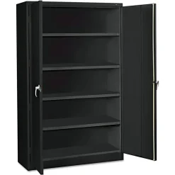 Tennsco 48 in. x 18 in. x 78 in. Assembled Jumbo Steel Storage Cabinet - Black