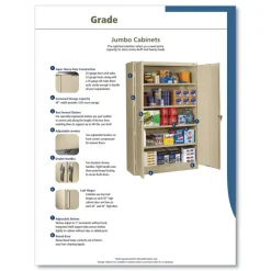 Tennsco 48 in. x 18 in. x 78 in. Assembled Jumbo Steel Storage Cabinet - Black