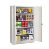 Tennsco 48 in. x 24 in. x 78 in. Assembled Jumbo Combination Steel Storage Cabinet - Light Gray