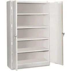 Tennsco 48 in. x 24 in. x 78 in. Assembled Jumbo Combination Steel Storage Cabinet - Light Gray