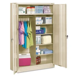 Tennsco 48 in. x 24 in. x 78 in. Jumbo Combination Steel Storage Cabinet - Putty