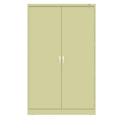 Tennsco 48 in. x 24 in. x 78 in. Jumbo Combination Steel Storage Cabinet - Putty