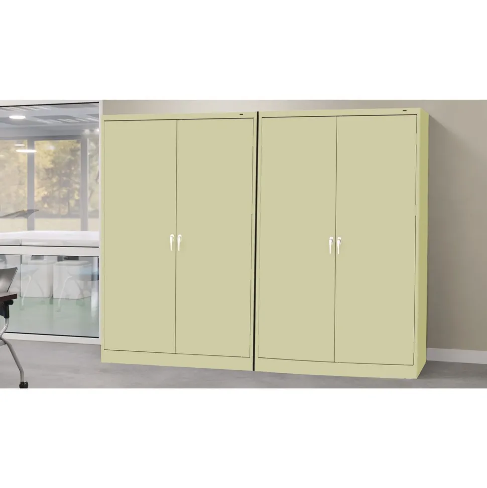 Tennsco 48 in. x 24 in. x 78 in. Jumbo Combination Steel Storage Cabinet - Putty
