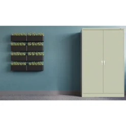 Tennsco 48 in. x 24 in. x 78 in. Jumbo Combination Steel Storage Cabinet - Putty