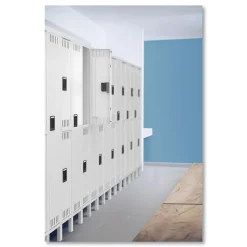 Tennsco 12 in. x 18 in. x 78 in. Single Stack Double Tier Locker with Legs - Medium Gray