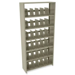 Tennsco 36 in. x 12 in. x 76 in. Snap-Together Steel Six-Shelf Closed Starter Set - Sand