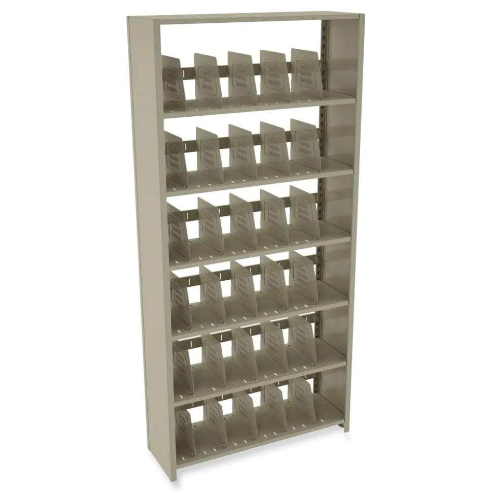 Tennsco 36 in. x 12 in. x 76 in. Snap-Together Steel Six-Shelf Closed Starter Set - Sand