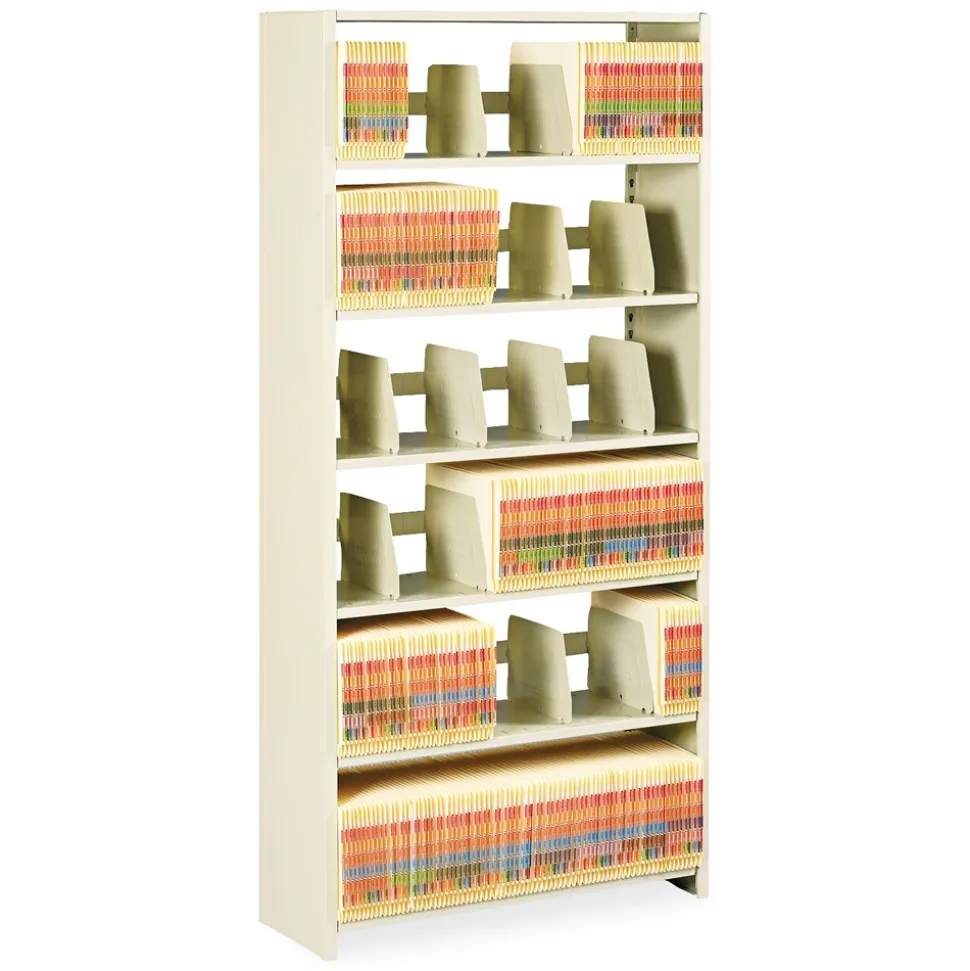 Tennsco 36 in. x 12 in. x 76 in. Snap-Together Steel Six-Shelf Closed Starter Set - Sand