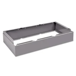 Tennsco 36 in. x 18 in. x 6 in. Three Wide Closed Locker Base - Medium Gray