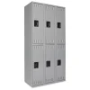 Tennsco 36 in. x 18 in. x 72 in. Triple Stack Double Tier Locker - Medium Gray