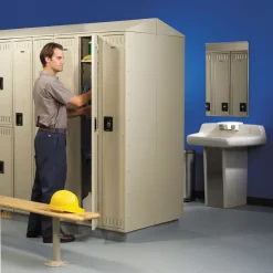 Tennsco 36 in. x 18 in. x 72 in. Triple Stack Double Tier Locker - Medium Gray